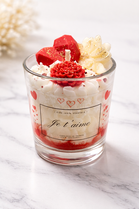 Petite bougie "Je t'aime"